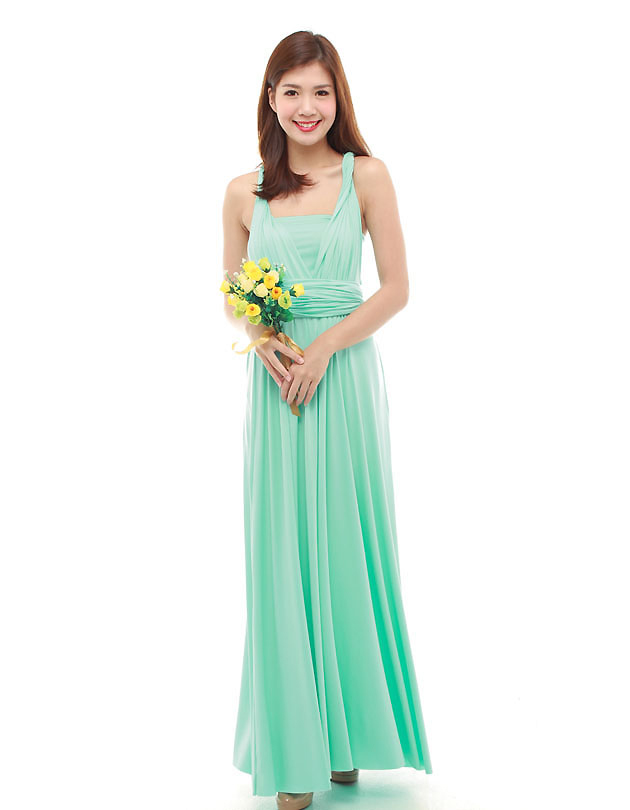 Cherie Convertible Maxi Dress in Tiffany